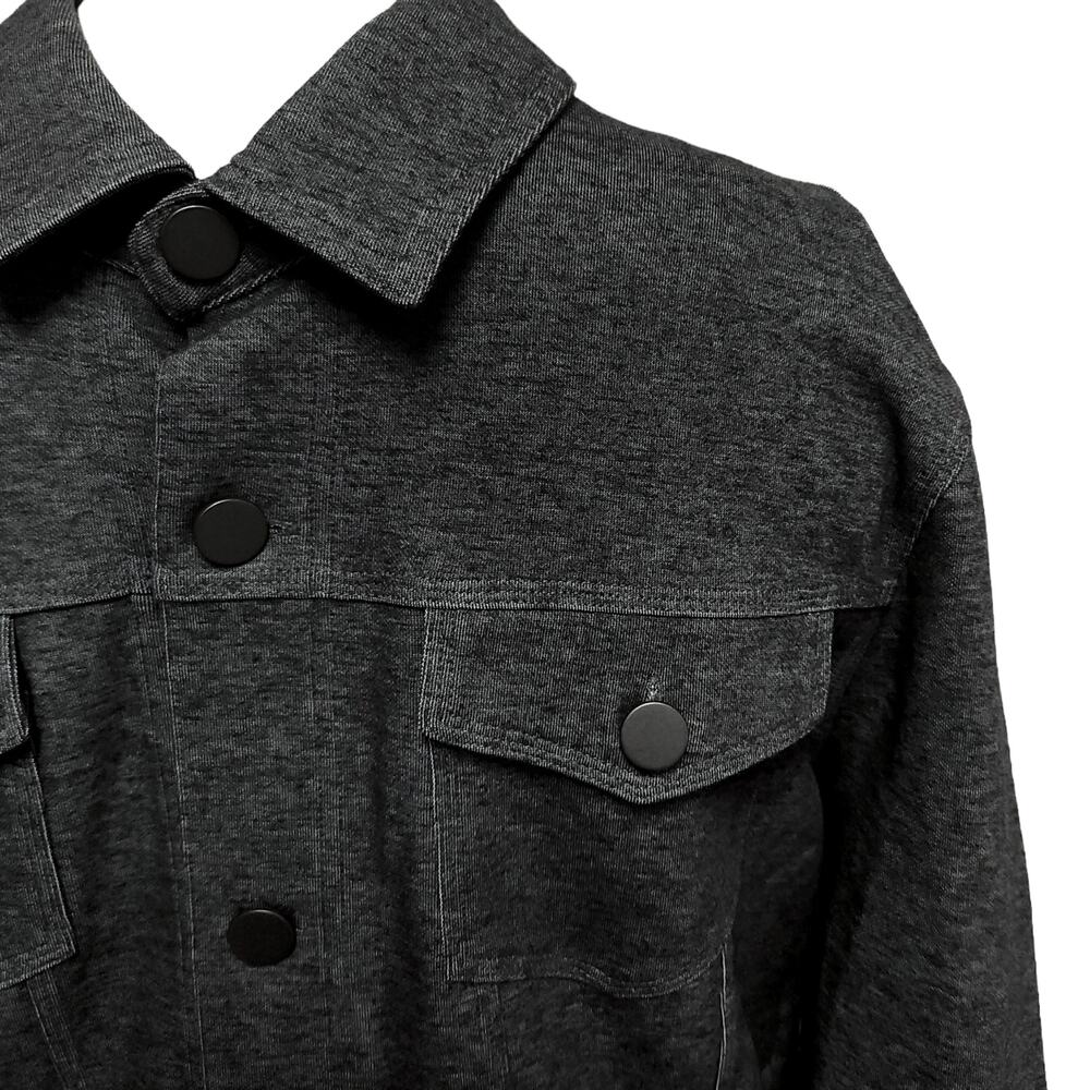 RAFFI men's button up cotton blend knit casual shacket gray jacket Sz Small NEW - Picture 3 of 8